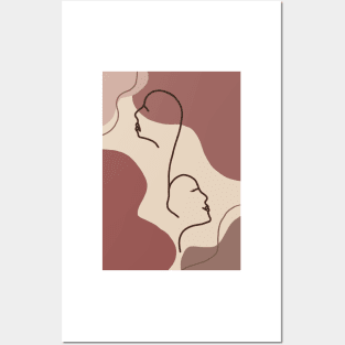 Minimalist Abstract Face Posters and Art